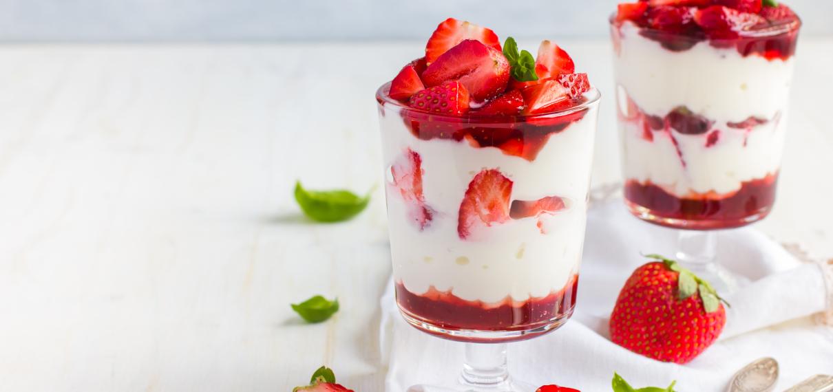 Dessert à la fraise