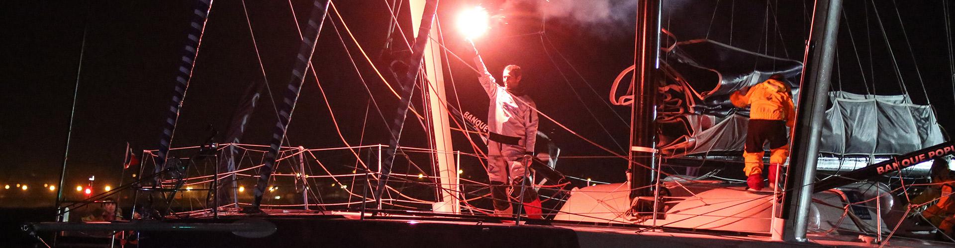 Armel Le Cleac'h Arrivée au Vendée Globe 2016-2017