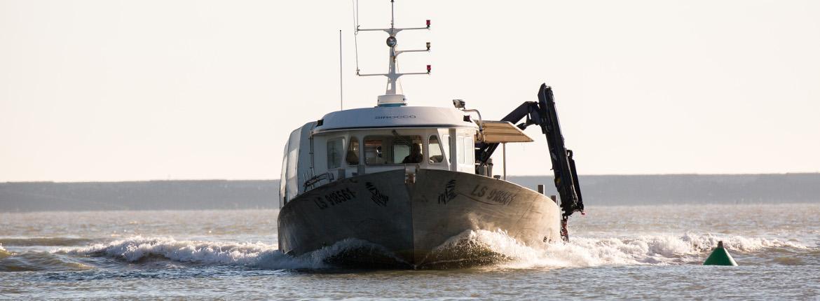 Bateau mytilicole bateau moules vendee baie de l'aiguillon