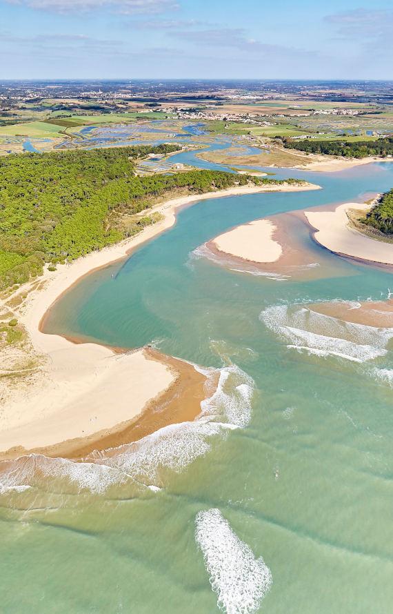 Photo aérienne estuaire du Veillon Photo aérienne estuaire du Veillon