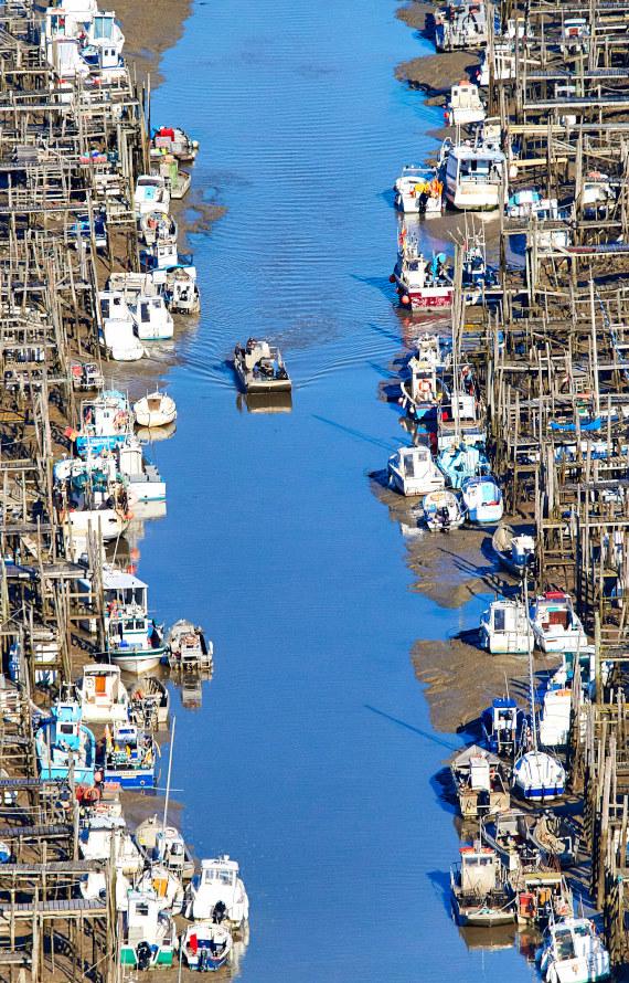 Photo aérienne du port du Bec à Bouin Photo aérienne du port du Bec à Bouin
